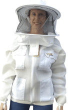Load image into Gallery viewer, Oz Armour Double Layer Mesh Ventilated Beekeeping Jacket With Fencing and Round Hat Veil
