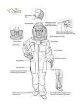 Load image into Gallery viewer, Oz Armour Double Layer Mesh Ventilated Beekeeping Jacket With Fencing Veil

