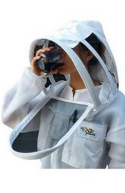 Oz Armour Double Layer Mesh Ventilated Beekeeping Jacket With Fencing Veil