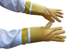 Load image into Gallery viewer, Oz Armour Yellow Cowhide Ventilated Beekeeping Gloves
